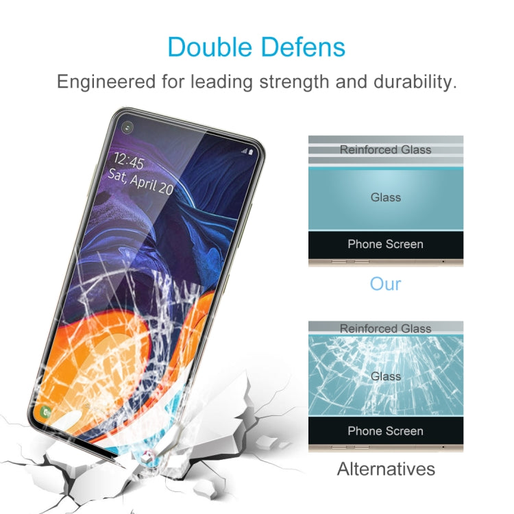 50 ชิ้น 2.5D ฟิล์มกระจกนิรภัยไม่เต็มหน้าจอสำหรับ Galaxy A60, For Galaxy A60 (50 PCS)