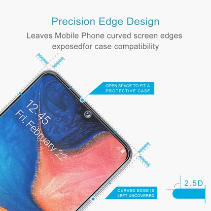 ฟิล์มกระจกนิรภัยไม่เต็มหน้าจอ 2.5D สำหรับ Galaxy A20e, For Galaxy A20e (1 PC)