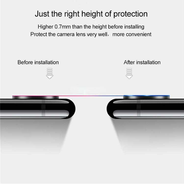 สำหรับ iPhone XS Max ไทเทเนียมโลหะผสมโลหะกล้องเลนส์ป้องกันฟิล์มกระจกนิรภัย, For iPhone XS Max (Black)(1 PC), For iPhone XS Max (Gold)(1 PC), For iPhone XS Max (Silver)(1 PC)