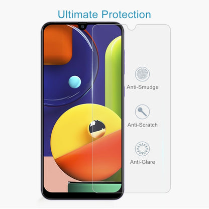 สำหรับ Galaxy A50s 2.5D ฟิล์มกระจกนิรภัยไม่เต็มหน้าจอ, For Galaxy A50s (1 PC)
