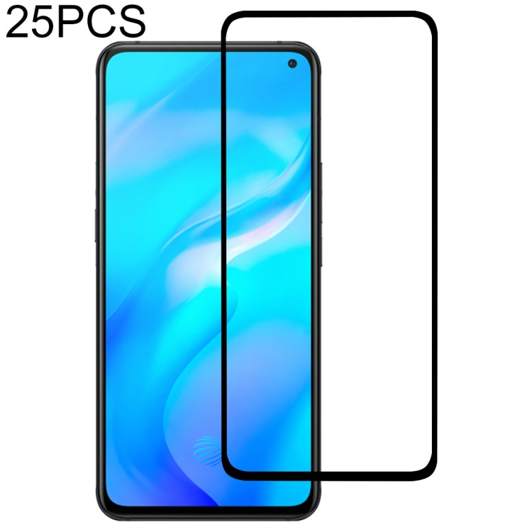 25 ชิ้นสำหรับ Vivo X30 Full กาวคลุมทั้งหมดปกป้องหน้าจอฟิล์มกระจกนิรภัย, For Vivo X30 (25 PCS)