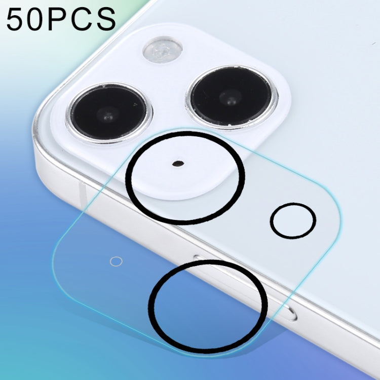 สำหรับ iPhone 13 50 ชิ้น HD ป้องกันแสงสะท้อนกล้องด้านหลังเลนส์ป้องกันฟิล์มกระจกนิรภัย, For iPhone 13(50PCS)