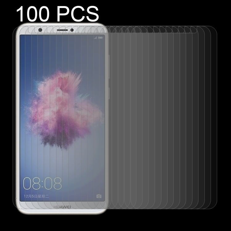 100 ชิ้นสำหรับ Huawei P สมาร์ท / เพลิดเพลินกับ 7S 0.26mm 9H ความแข็งพื้นผิว 2.5D โค้งกระจกฟิล์มป้องกันหน้าจอ, For P smart / Enjoy 7S