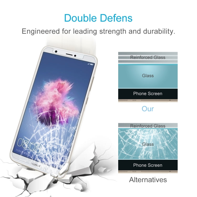 100 ชิ้นสำหรับ Huawei P สมาร์ท / เพลิดเพลินกับ 7S 0.26mm 9H ความแข็งพื้นผิว 2.5D โค้งกระจกฟิล์มป้องกันหน้าจอ, For P smart / Enjoy 7S
