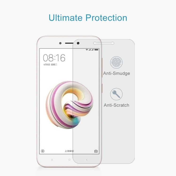 10 ชิ้นสำหรับ Xiaomi R Edmi 5A 0.26 มิลลิเมตร 9H ความแข็งพื้นผิว 2.5D ขอบโค้งกระจกกันรอยหน้าจอ, For Redmi 5A