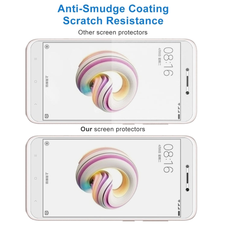 10 ชิ้นสำหรับ Xiaomi R Edmi 5A 0.26 มิลลิเมตร 9H ความแข็งพื้นผิว 2.5D ขอบโค้งกระจกกันรอยหน้าจอ, For Redmi 5A