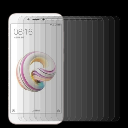 10 ชิ้นสำหรับ Xiaomi R Edmi 5A 0.26 มิลลิเมตร 9H ความแข็งพื้นผิว 2.5D ขอบโค้งกระจกกันรอยหน้าจอ, For Redmi 5A