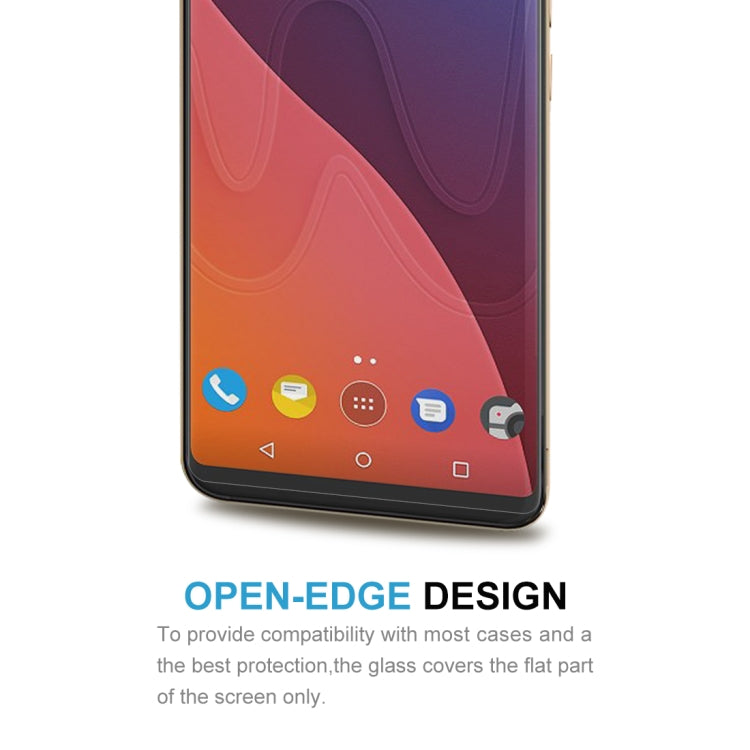 สำหรับ Wiko View 0.26mm 9H ความแข็งพื้นผิว 2.5D ขอบโค้งกระจกนิรภัยป้องกันหน้าจอด้านหน้า, For Wiko View