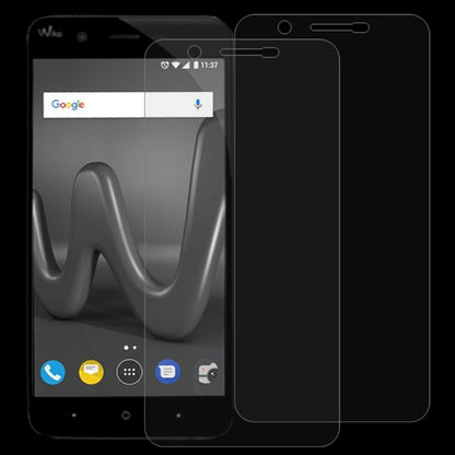 2 ชิ้นสำหรับ Wiko Harry 0.26mm 9H ความแข็งพื้นผิว 2.5D ขอบโค้งกระจกกันรอยหน้าจอ, For Wiko Harry