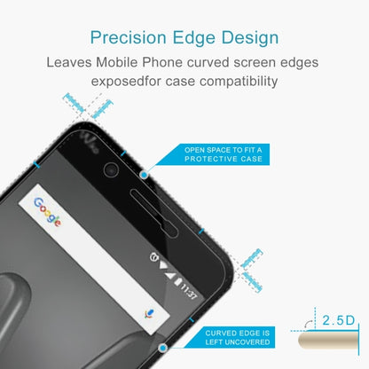 2 ชิ้นสำหรับ Wiko Harry 0.26mm 9H ความแข็งพื้นผิว 2.5D ขอบโค้งกระจกกันรอยหน้าจอ, For Wiko Harry