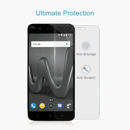 2 ชิ้นสำหรับ Wiko Harry 0.26mm 9H ความแข็งพื้นผิว 2.5D ขอบโค้งกระจกกันรอยหน้าจอ, For Wiko Harry