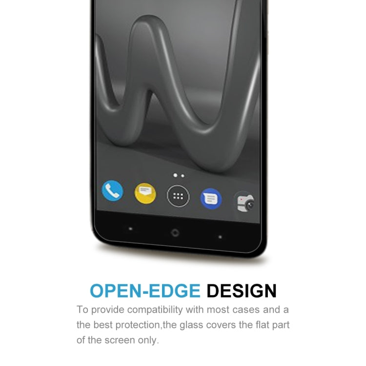 2 ชิ้นสำหรับ Wiko Harry 0.26mm 9H ความแข็งพื้นผิว 2.5D ขอบโค้งกระจกกันรอยหน้าจอ, For Wiko Harry