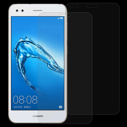 2 ชิ้นสำหรับหัวเว่ย Y6 Pro (2017) 0.26 มิลลิเมตร 9H ความแข็งพื้นผิว 2.5D ขอบโค้งกระจกกันรอยหน้าจอ, For Y6 Pro (2017)