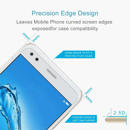 2 ชิ้นสำหรับหัวเว่ย Y6 Pro (2017) 0.26 มิลลิเมตร 9H ความแข็งพื้นผิว 2.5D ขอบโค้งกระจกกันรอยหน้าจอ, For Y6 Pro (2017)