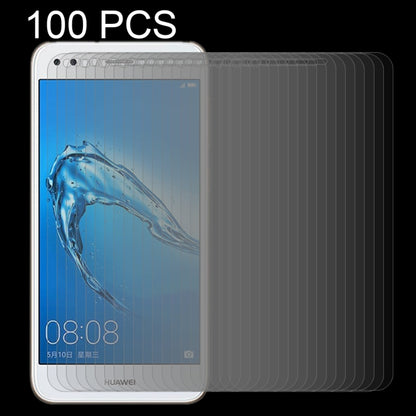 100 ชิ้นสำหรับหัวเว่ย Y6 Pro (2017) 0.26 มิลลิเมตร 9H ความแข็งพื้นผิว 2.5D ขอบโค้งกระจกกันรอยหน้าจอ, For Y6 Pro (2017)
