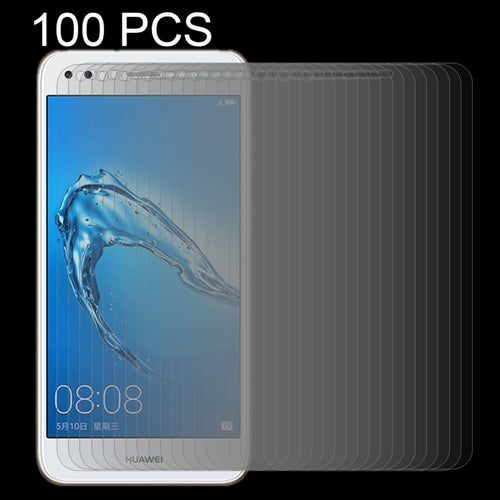 100 ชิ้นสำหรับหัวเว่ย Y6 Pro (2017) 0.26 มิลลิเมตร 9H ความแข็งพื้นผิว 2.5D ขอบโค้งกระจกกันรอยหน้าจอ, For Y6 Pro (2017)