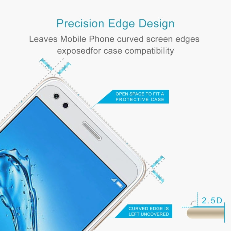 100 ชิ้นสำหรับหัวเว่ย Y6 Pro (2017) 0.26 มิลลิเมตร 9H ความแข็งพื้นผิว 2.5D ขอบโค้งกระจกกันรอยหน้าจอ, For Y6 Pro (2017)