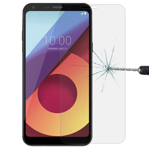 สำหรับ LG Q6 + 0.26mm 9H ความแข็งพื้นผิว 2.5D ขอบโค้งกระจกนิรภัยป้องกันหน้าจอ, For LG Q6+ (1 PC)