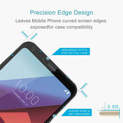 สำหรับ LG Q6 + 0.26mm 9H ความแข็งพื้นผิว 2.5D ขอบโค้งกระจกนิรภัยป้องกันหน้าจอ, For LG Q6+ (1 PC)