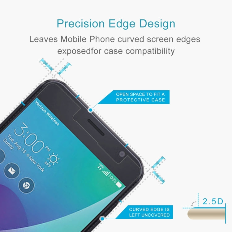 1 PCS Asus ZenFone V V520KL 0.26mm 9H ความแข็งพื้นผิว 2.5D ขอบโค้งกระจกนิรภัยป้องกันหน้าจอ, For ZenFone V V520KL (1 PC)