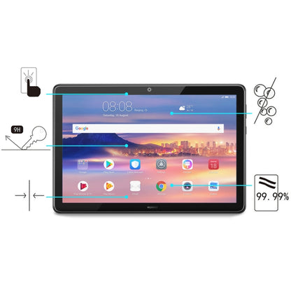 75 ชิ้น 0.3mm 9H ฟิล์มกระจกนิรภัยแบบเต็มหน้าจอสำหรับ Huawei MediaPad T5 10.1, For MediaPad T5 10.1