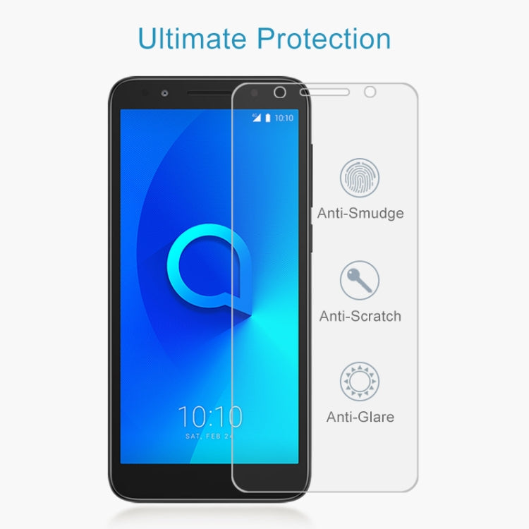 สำหรับ Alcatel 1X 2.5D ฟิล์มกระจกนิรภัยไม่เต็มหน้าจอ, Alcatel 1X (1 PC)