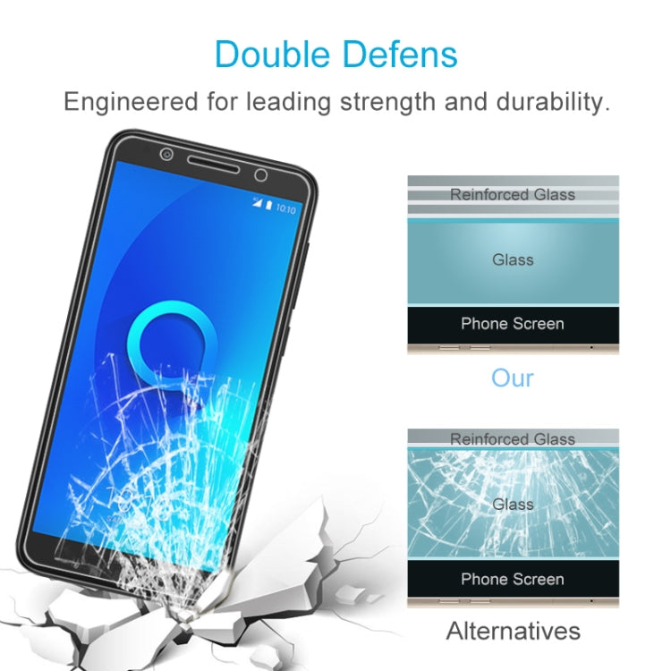 สำหรับ Alcatel 1X 2.5D ฟิล์มกระจกนิรภัยไม่เต็มหน้าจอ, Alcatel 1X (1 PC)