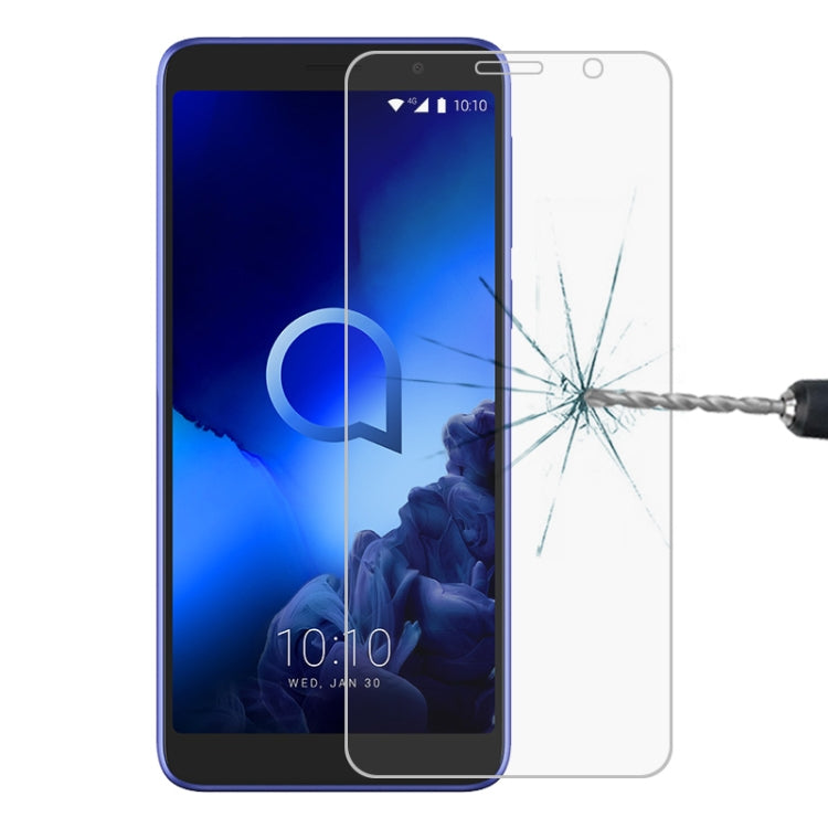 สำหรับ Alcatel 1X (2019) 2.5D ฟิล์มกระจกนิรภัยไม่เต็มหน้าจอ, Alcatel 1X (2019) (1 PC)