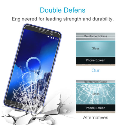 สำหรับ Alcatel 1X (2019) 2.5D ฟิล์มกระจกนิรภัยไม่เต็มหน้าจอ, Alcatel 1X (2019) (1 PC)