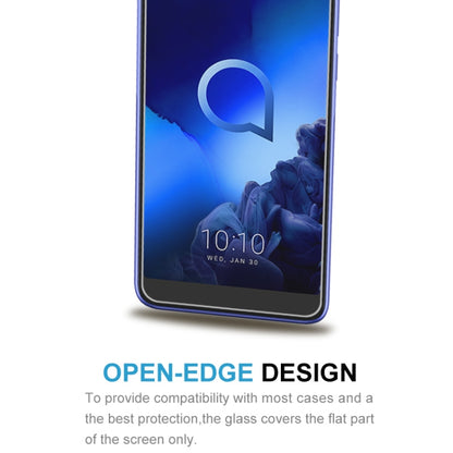 สำหรับ Alcatel 1X (2019) 2.5D ฟิล์มกระจกนิรภัยไม่เต็มหน้าจอ, Alcatel 1X (2019) (1 PC)