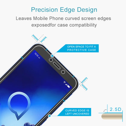 สำหรับ Alcatel U5 2.5D ฟิล์มกระจกนิรภัยไม่เต็มหน้าจอ, For Alcatel U5 (1PC)