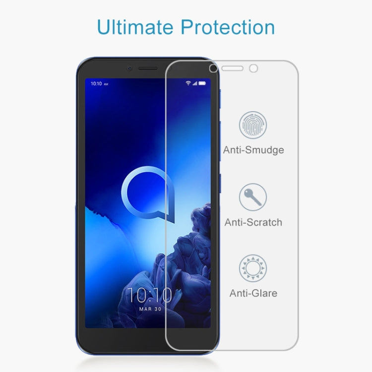 สำหรับ Alcatel U5 2.5D ฟิล์มกระจกนิรภัยไม่เต็มหน้าจอ, For Alcatel U5 (1PC)