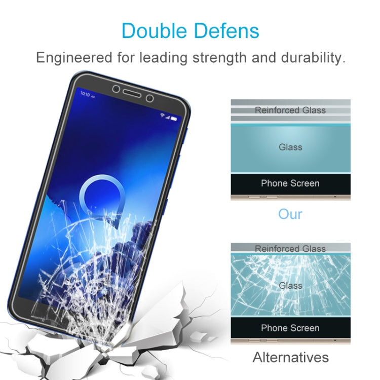 สำหรับ Alcatel U5 2.5D ฟิล์มกระจกนิรภัยไม่เต็มหน้าจอ, For Alcatel U5 (1PC)
