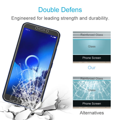 สำหรับ Alcatel U5 2.5D ฟิล์มกระจกนิรภัยไม่เต็มหน้าจอ, For Alcatel U5 (1PC)