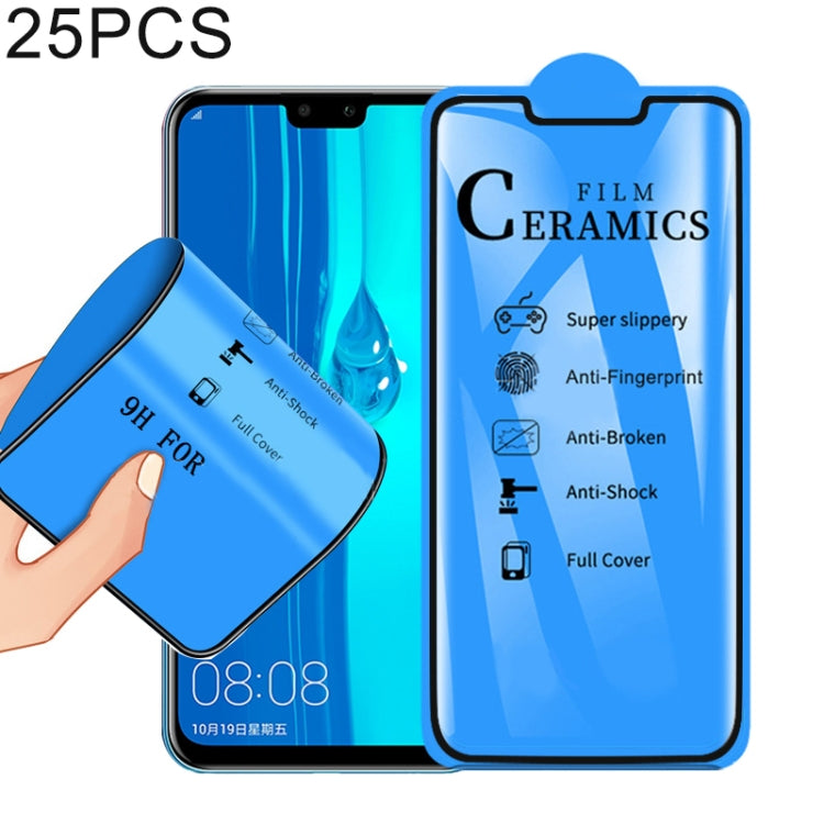 25 ชิ้น 2.5D เต็มกาวเต็มปกฟิล์มเซรามิกสำหรับ Huawei P สมาร์ท Z / Y9 นายกรัฐมนตรี (2019), For Huawei P Smart Z / Y9 Prime (2019) (25 PCS)