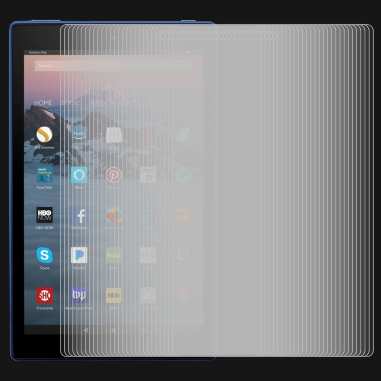 75 ชิ้น 0.3 มิลลิเมตร 9H ฟิล์มกระจกนิรภัยแบบเต็มหน้าจอสำหรับ Amazon Kindle Fire HD 10 2017, For Fire HD 10 2017 (75pcs)