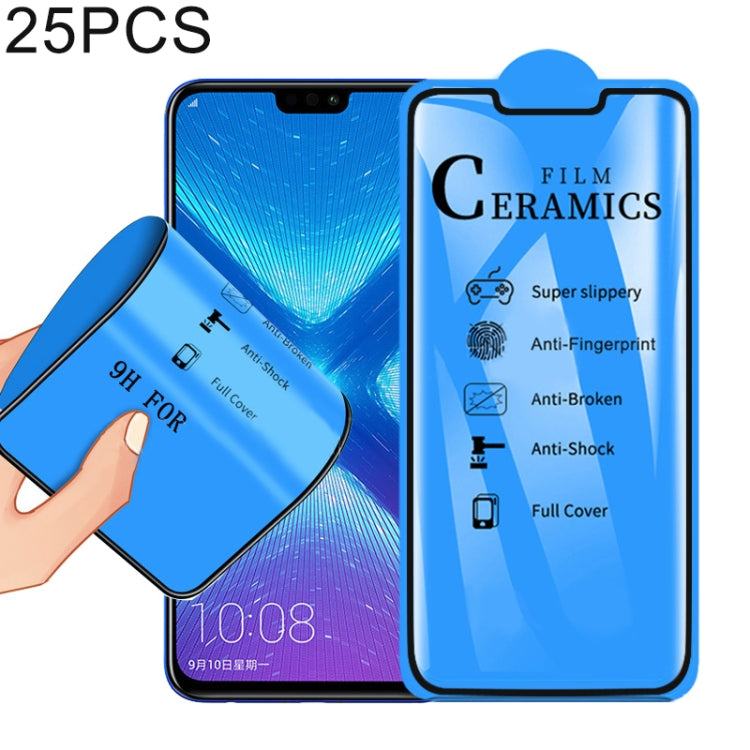 25 ชิ้น 2.5D เต็มกาวเต็มปกฟิล์มเซรามิกสำหรับหัวเว่ย Y9 (2019) / เกียรติยศ 8X, For Huawei Y9 (2019) / Honor 8X (25 PCS)