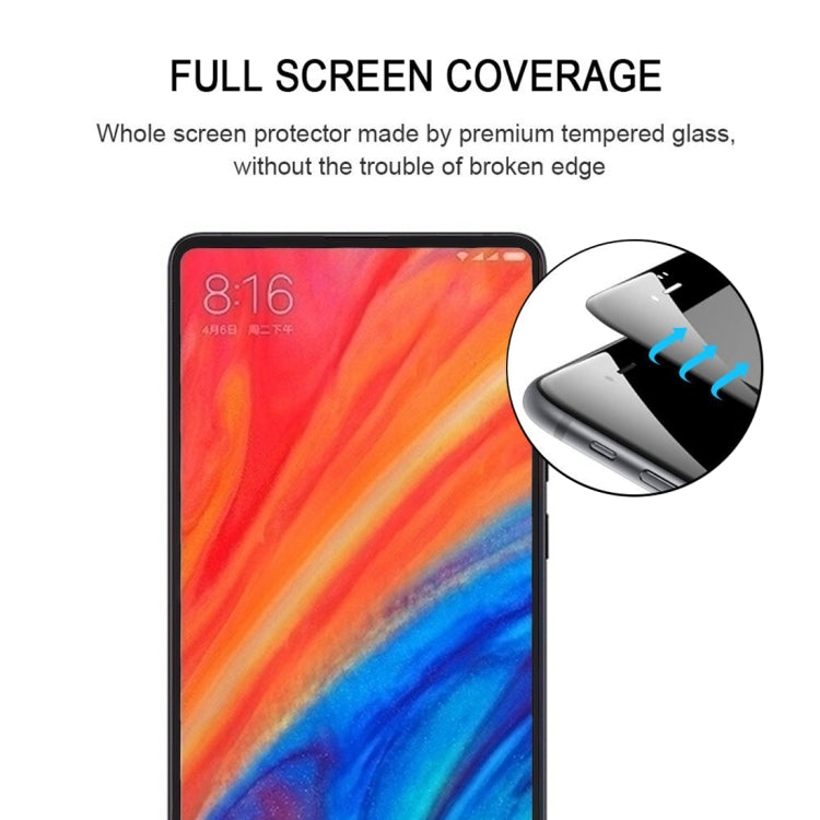 ฟิล์มกระจกนิรภัยแบบเต็มหน้าจอขนาด 0.33 มม. 9H 2.5D สำหรับ Xiaomi Mi Mix 2S, For Mi Mix 2S