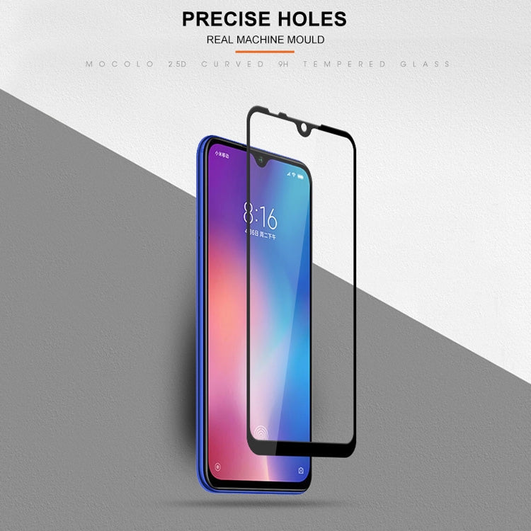 mocolo 0.33mm 9H 2.5D Full กาวผ้าไหมพิมพ์ฟิล์มกระจกนิรภัยสำหรับ Xiaomi Mi 9 SE, For Xiaomi Mi 9 SE