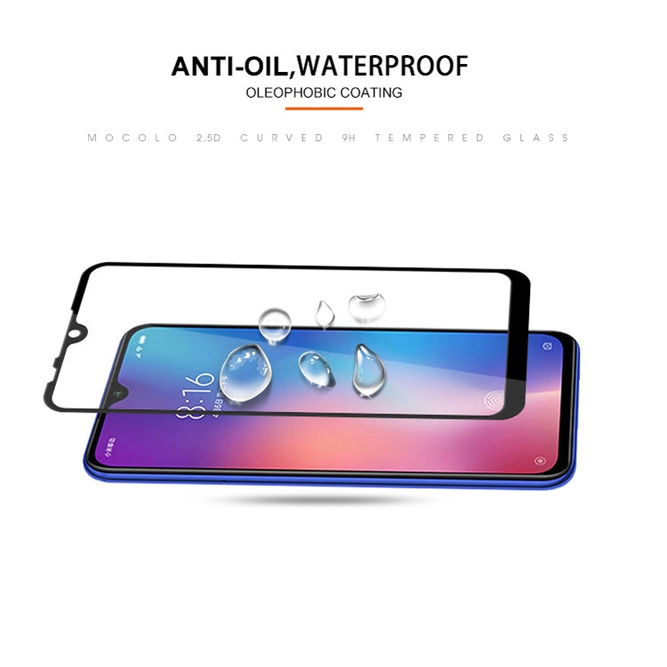 mocolo 0.33mm 9H 2.5D Full กาวผ้าไหมพิมพ์ฟิล์มกระจกนิรภัยสำหรับ Xiaomi Mi 9 SE, For Xiaomi Mi 9 SE