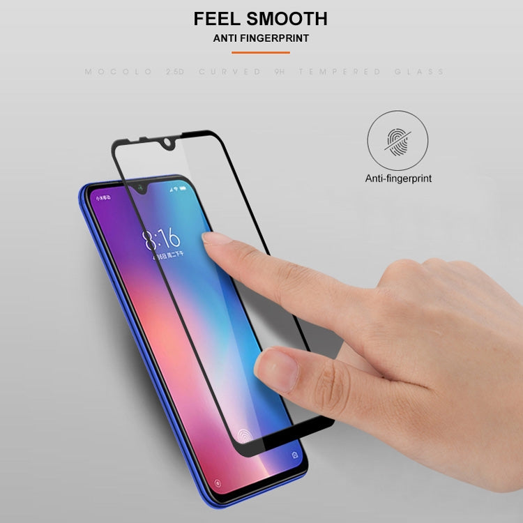 mocolo 0.33mm 9H 2.5D Full กาวผ้าไหมพิมพ์ฟิล์มกระจกนิรภัยสำหรับ Xiaomi Mi 9 SE, For Xiaomi Mi 9 SE