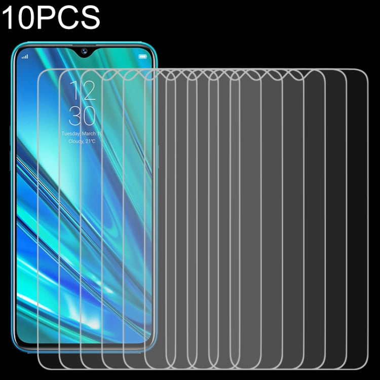 10 ชิ้นสำหรับ OPPO realme 5 Pro 9H 2.5D ฟิล์มกระจกนิรภัยหน้าจอ, For OPPO Realme 5 Pro (10 PCS)