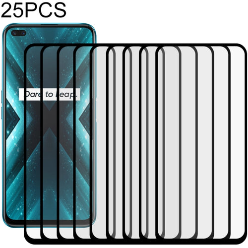 สำหรับ OPPO Realme X3 25 ชิ้นกาวเต็มหน้าจอฟิล์มกระจกนิรภัย, For OPPO Realme X3