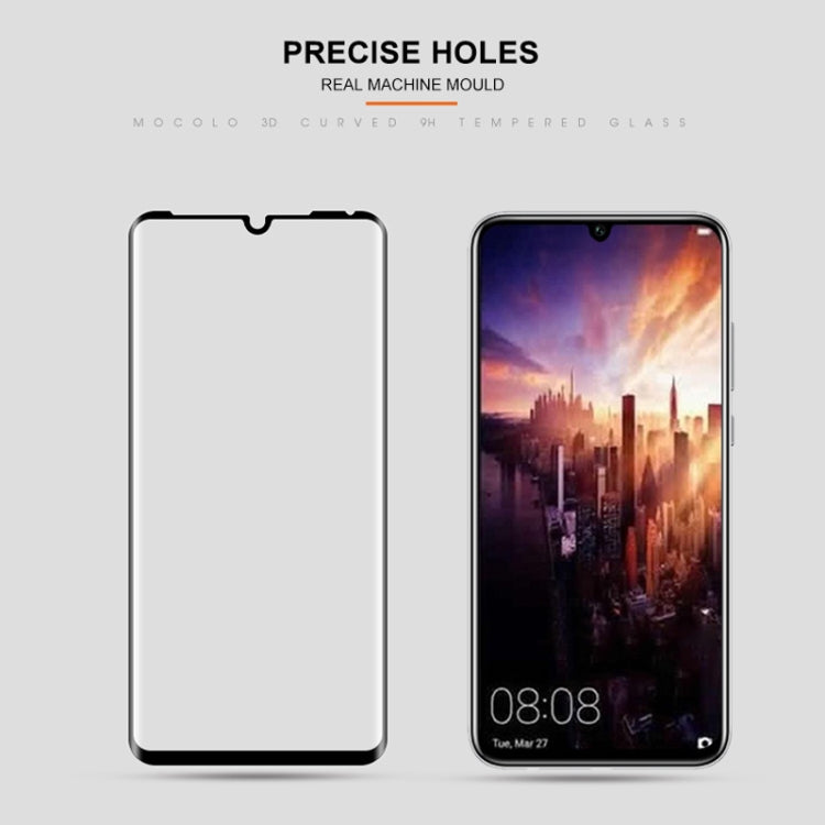 mocolo 0.33mm 9H 3D Full กาวโค้งแบบเต็มหน้าจอฟิล์มกระจกนิรภัยสำหรับ Huawei P30 Pro, For Huawei P30 Pro