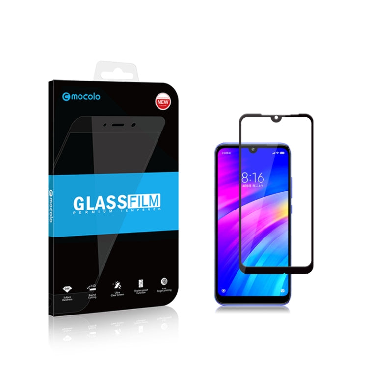 mocolo 0.33mm 9H 2.5D ฟิล์มกระจกนิรภัยแบบกาวเต็มสำหรับ Xiaomi Redmi 7, For Xiaomi Redmi 7