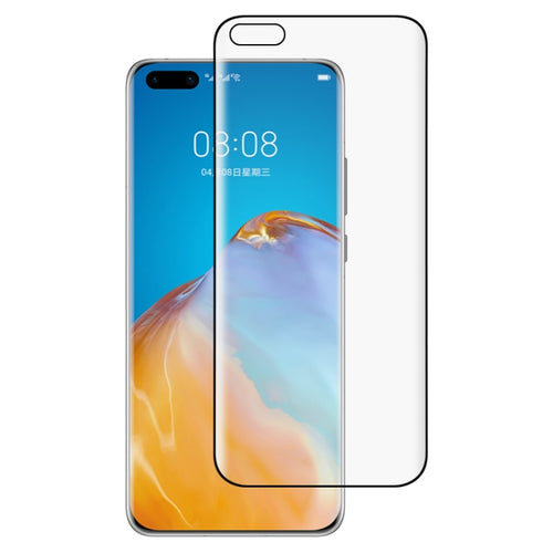 สำหรับ Huawei P40 Pro 9H HD 3D ขอบโค้งฟิล์มกระจกนิรภัย (สีดำ), For Huawei P40 Pro(Black)(1 PC)
