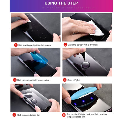 กระจกนิรภัยกาวเต็มโค้ง UV สำหรับ Huawei P30 Pro, For Huawei P30 Pro