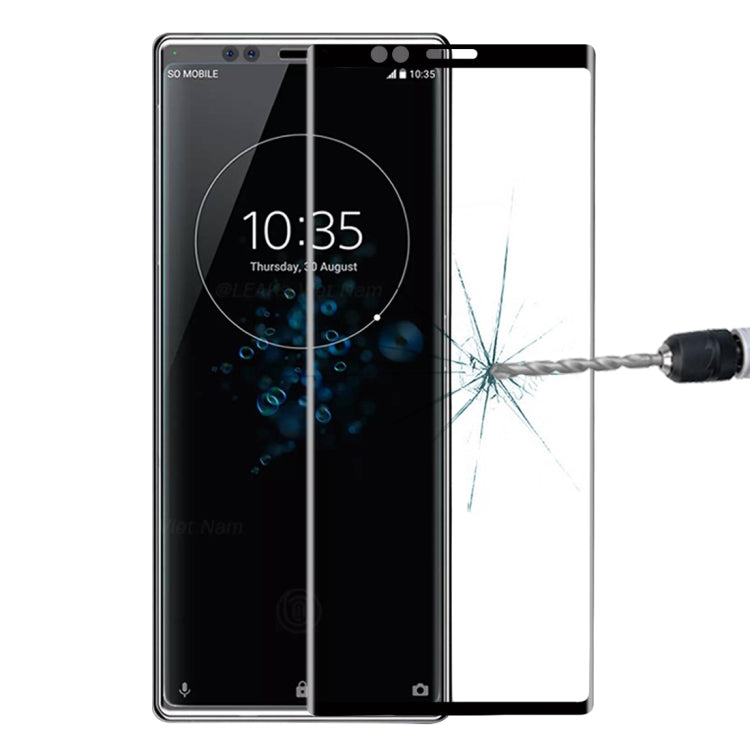 ฟิล์มกระจกนิรภัยแบบเต็มหน้าจอโค้ง 9H 3D สำหรับ Sony Xperia XZ4, Sony Xperia XZ4