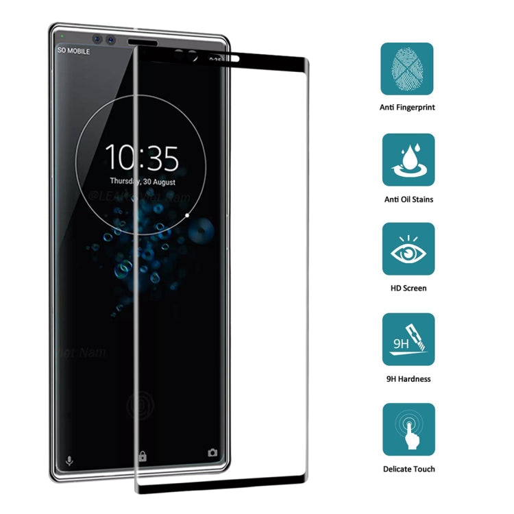 ฟิล์มกระจกนิรภัยแบบเต็มหน้าจอโค้ง 9H 3D สำหรับ Sony Xperia XZ4, Sony Xperia XZ4