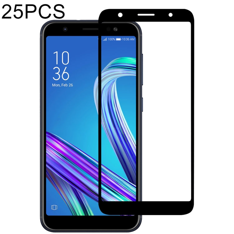 25 ชิ้นเต็มกาวฟิล์มกระจกนิรภัยแบบเต็มหน้าจอสำหรับ Asus Zenfone Max (M1) ZB555KL, For Asus Zenfone Max (M1) ZB555KL